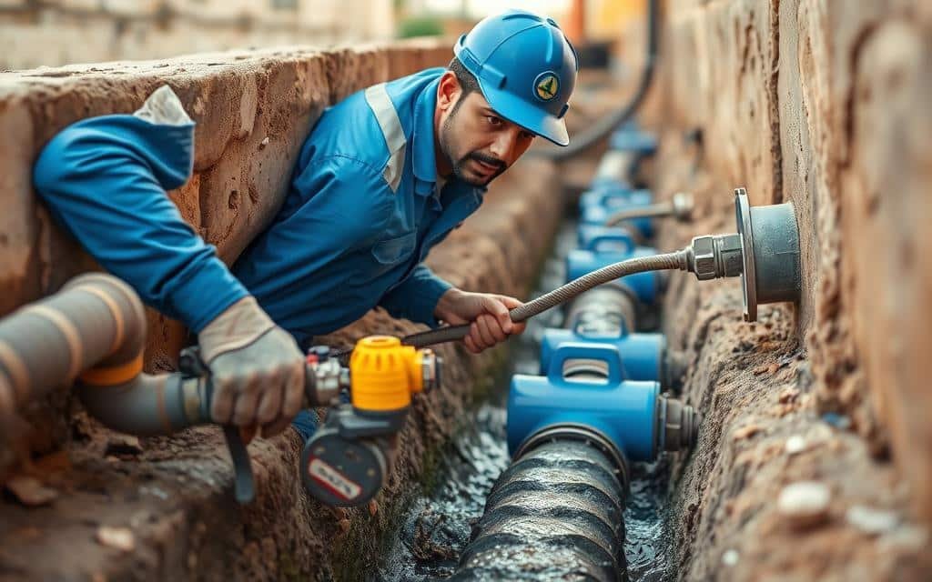 تنظيف وصيانة مجاري الصرف الصحي